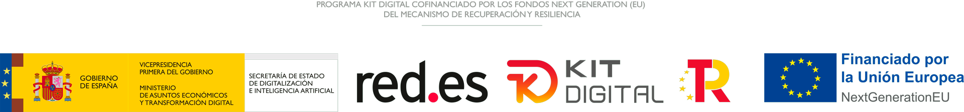 Programa Kit Digital cofinanciado por los fondos Next Generation (EU) del mecanismo de recuperación y resilencia